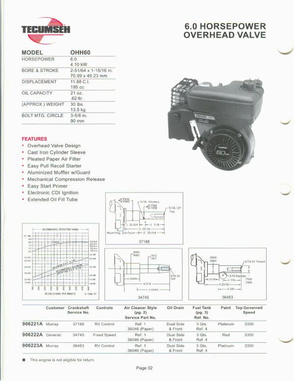 Briggs And Stratton Valve Clearance Chart