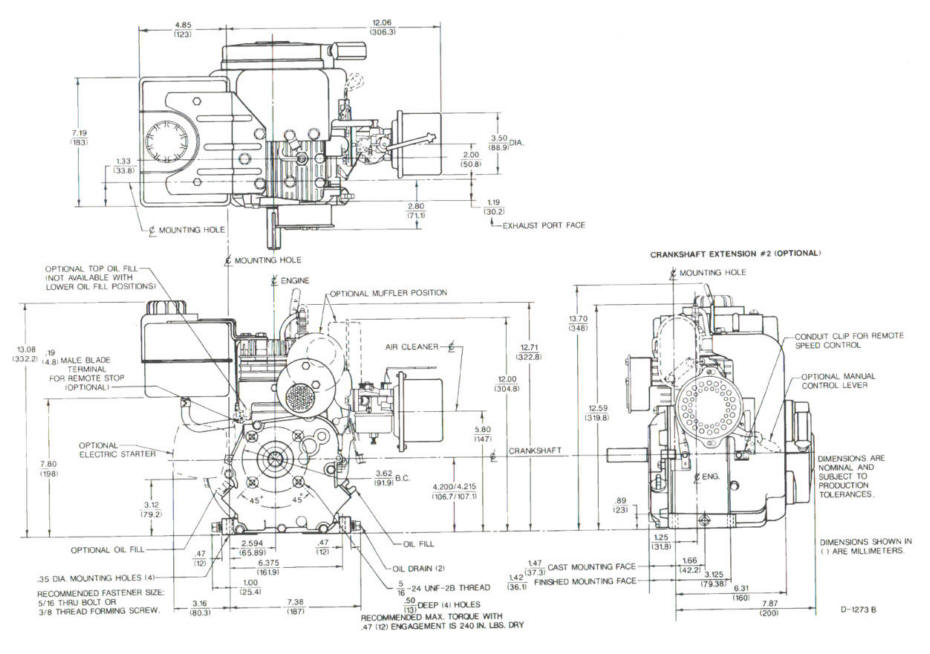 Line drawing for Tecumseh H30 H35