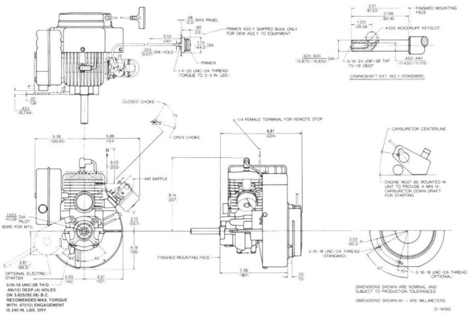 Line drawing for Tecumseh HSK845