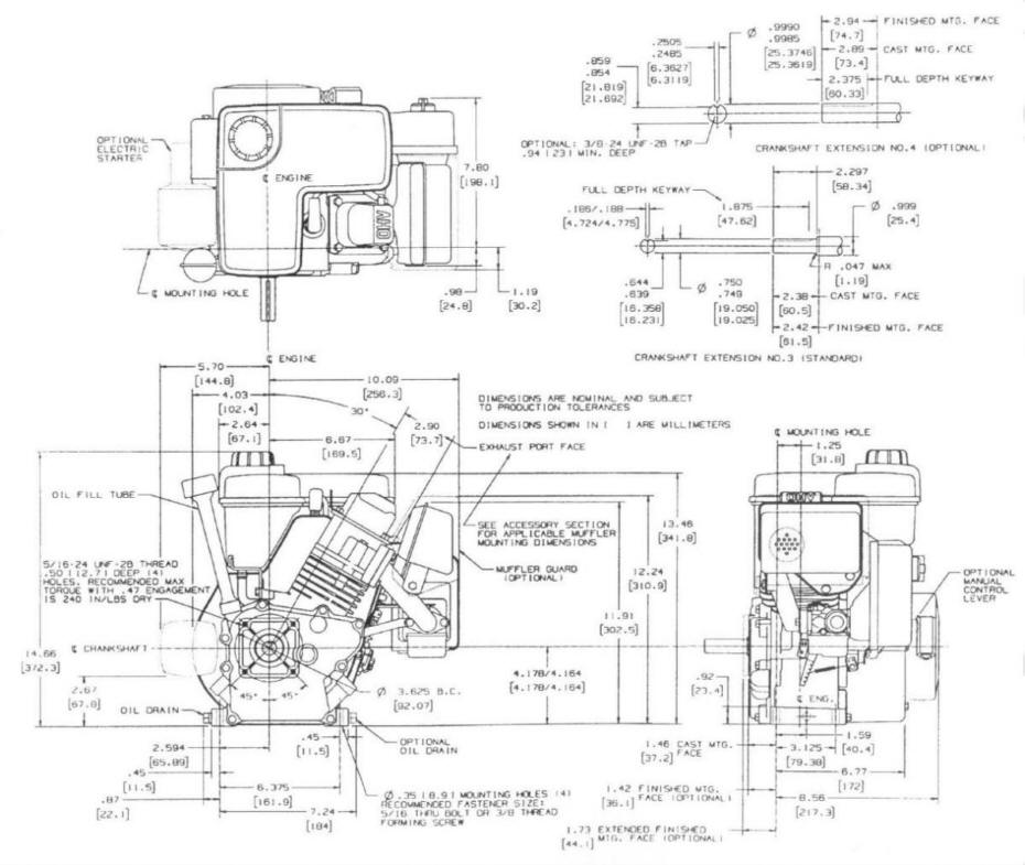 Line drawing for Tecumseh OHH50 OHH60