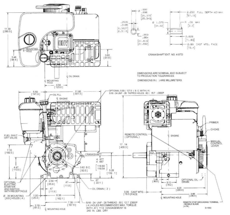 Line drawing for Tecumseh OHSK130