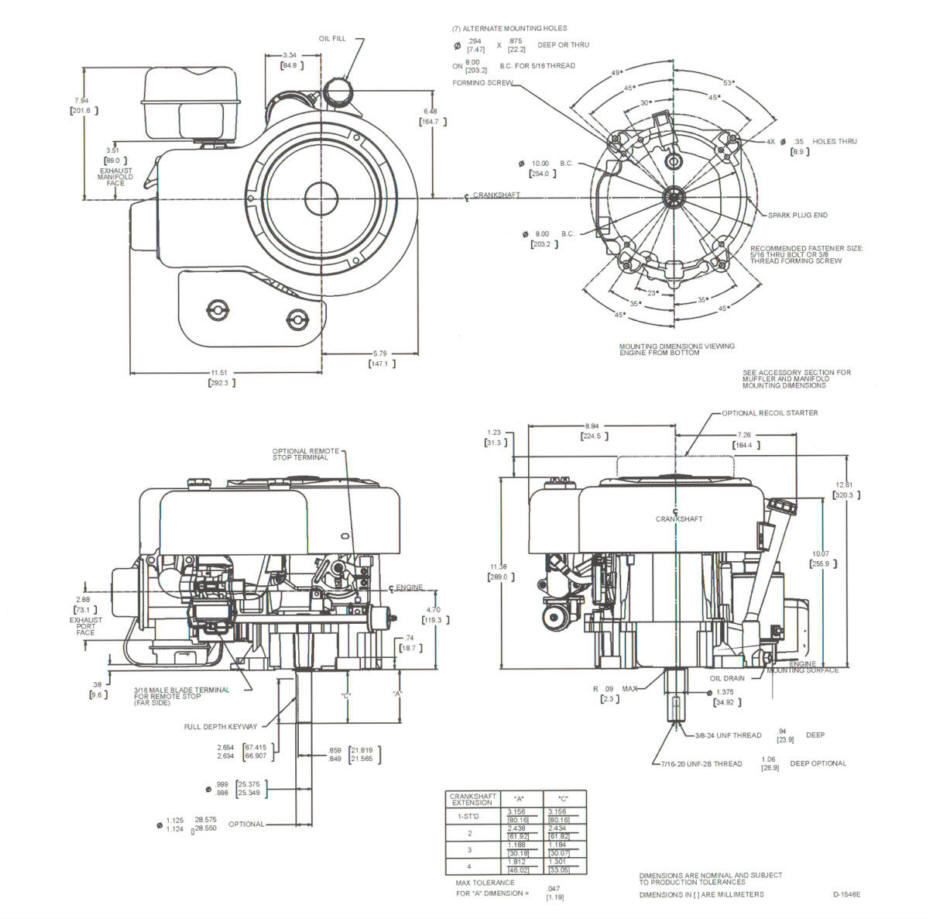 Line drawing for Tecumseh OHV130