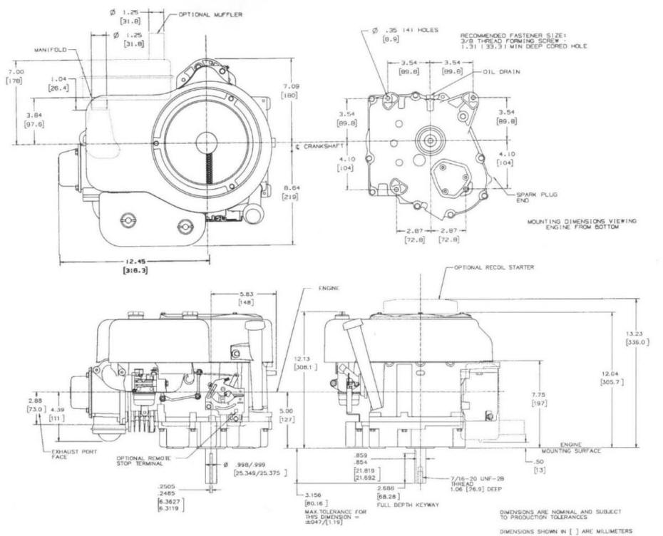 Line drawing for Tecumseh OHV17