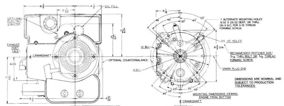 Line drawing for Tecumseh TVM195-220