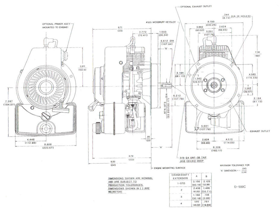 Line drawing for Tecumseh TVS600