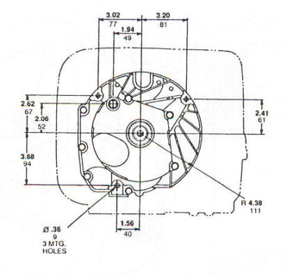 123K00 Series Line Drawing mounting