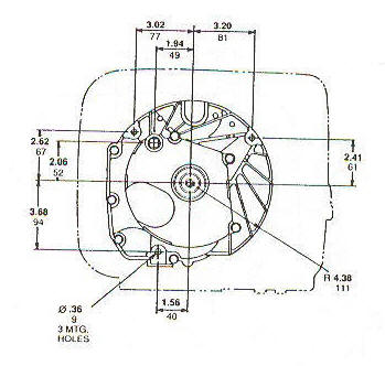 129800 Series Line Drawing mounting