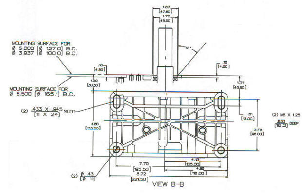 138400 Series Line Drawing mounting