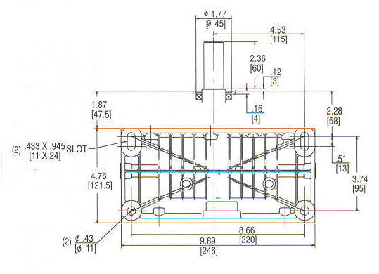 185400 Series Line Drawing mounting