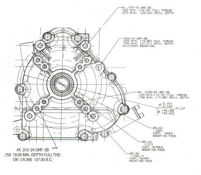 206400 Series Line Drawing mounting