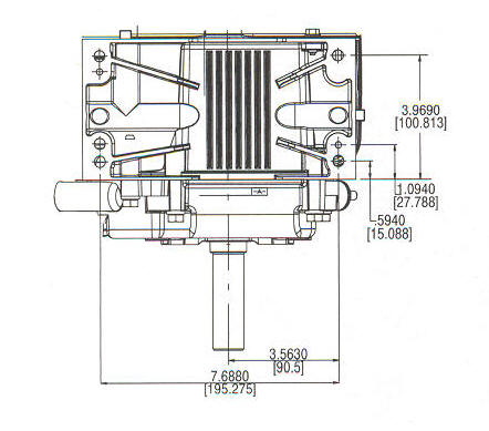 210400 Series Line Drawing mounting