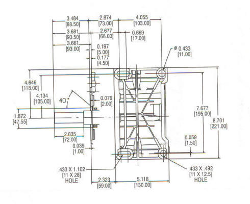 235400 Series Line Drawing mounting