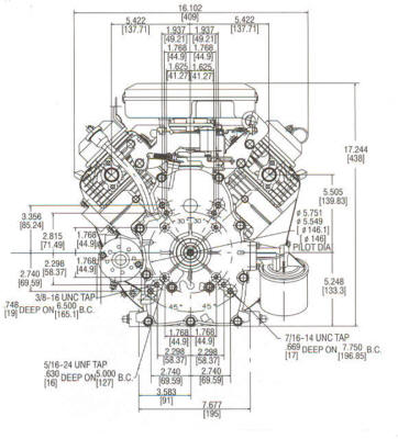 350400 Series Line Drawing mounting
