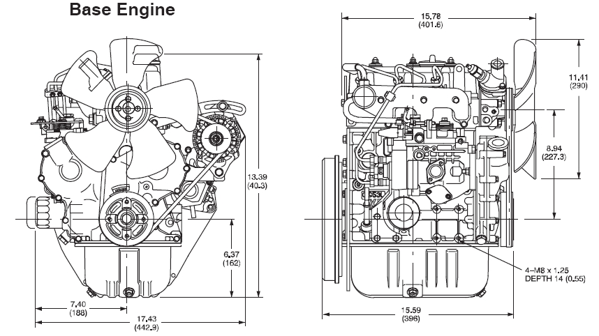 3LC-Diesel Line Drawing