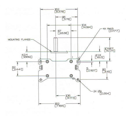 50000 Series Line Drawing Mounting