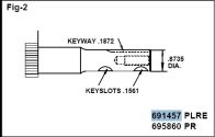 Briggs Stratton Crankshaft Part No. 691457