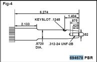 Briggs Stratton Crankshaft Part No. 794718