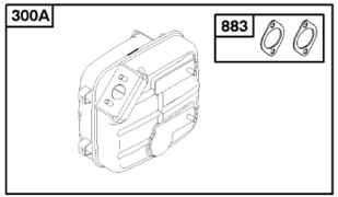 Briggs Stratton Muffler Part No. 715600