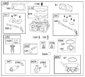 Briggs Stratton Carburetor Part No. 845280