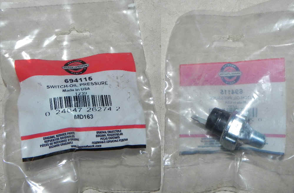 Briggs & Stratton Oil Pressure Switch Part No 694115