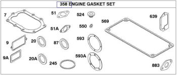 Briggs Stratton Gasket Set Part No. 299101