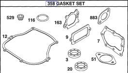 Briggs Stratton Gasket Set Part No. 496659