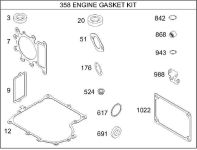 Briggs Stratton Gasket Set Part No. 690189