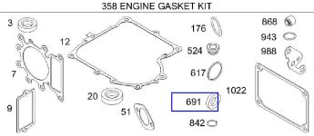 Briggs Stratton Gasket Set Part No. 691580