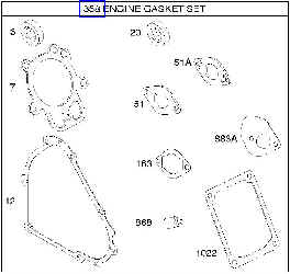 Briggs Stratton Gasket Set Part No. 695438 FKA 697715