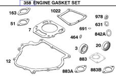 Briggs Stratton Gasket Set Part No. 715383