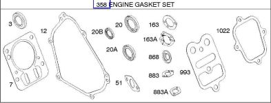 Briggs Stratton Gasket Set Part No. 791797