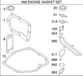 Briggs Stratton Gasket Set Part No. 590508