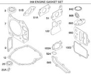 Briggs Stratton Gasket Set Part No. 795442