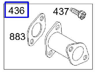 Briggs Stratton Exhaust Manifold Part No. 497140