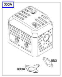 Briggs Stratton Muffler Kit Part No. 590379