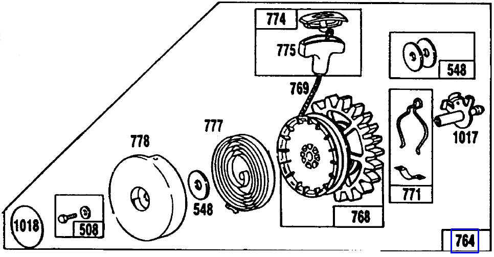 Briggs Rewind Starter Part No 490647