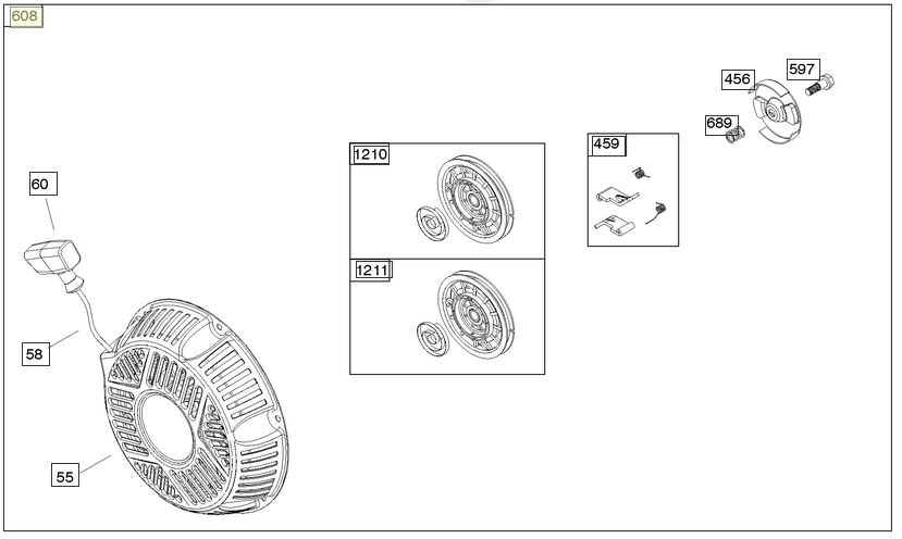 Briggs Rewind Starter Part No 591781