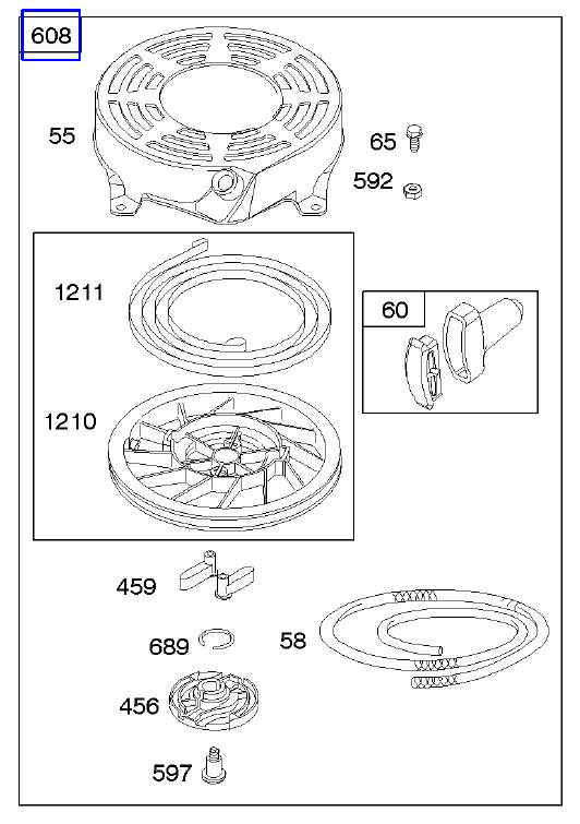 Briggs Rewind Starter Part No 697743