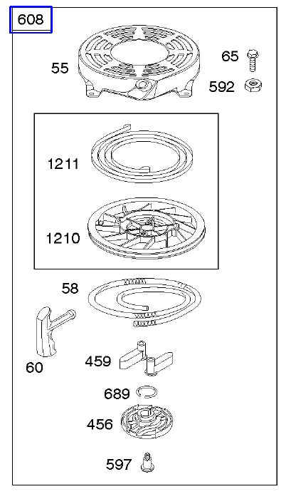 Briggs Rewind Starter Part No 791363