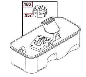 Briggs Stratton Fuel Tank Part No 494406