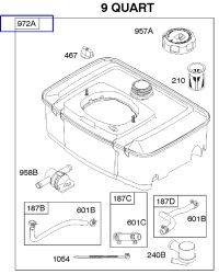 Briggs Stratton Fuel Tank Part No 845137