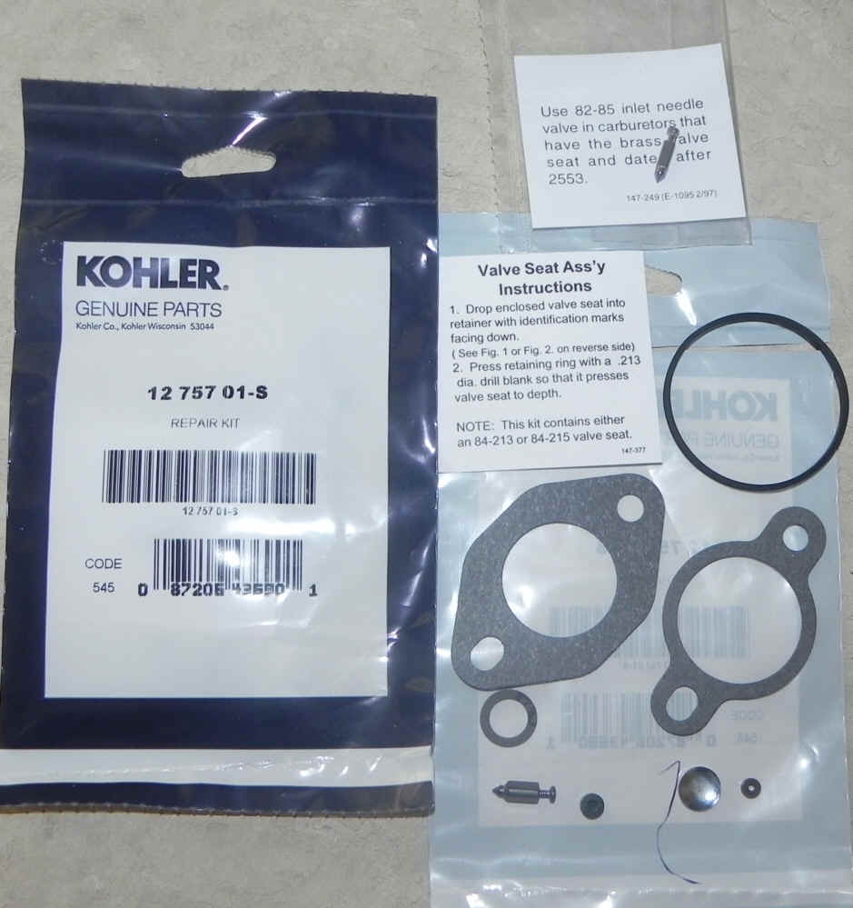 Kohler Carburetor Repair Kit 12 757 01-S