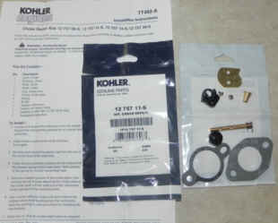 Kohler Carburetor Choke Repair Kit 12 757 11-S