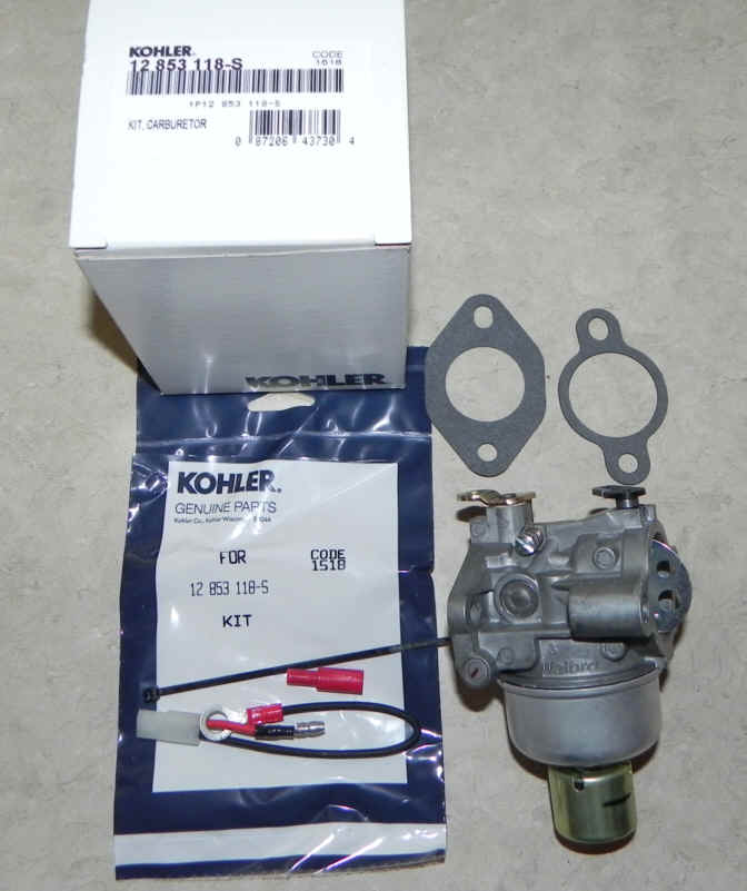 Kohler Carburetor - Part No. 12 853 118-S