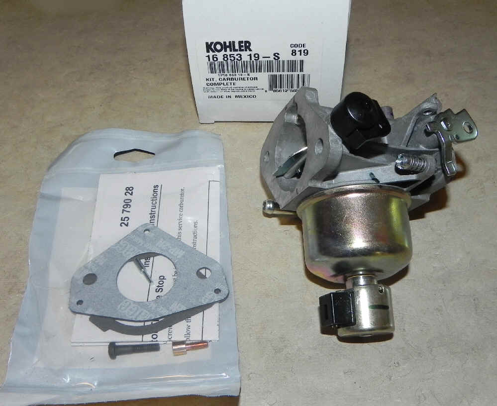 Genuine Kohler Carburetor Kit w/Gaskets 16 853 19-S Replaces 32 853 63-S 