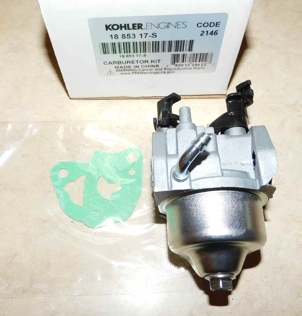 Kohler Carburetor - Part No. 18 853 17-S