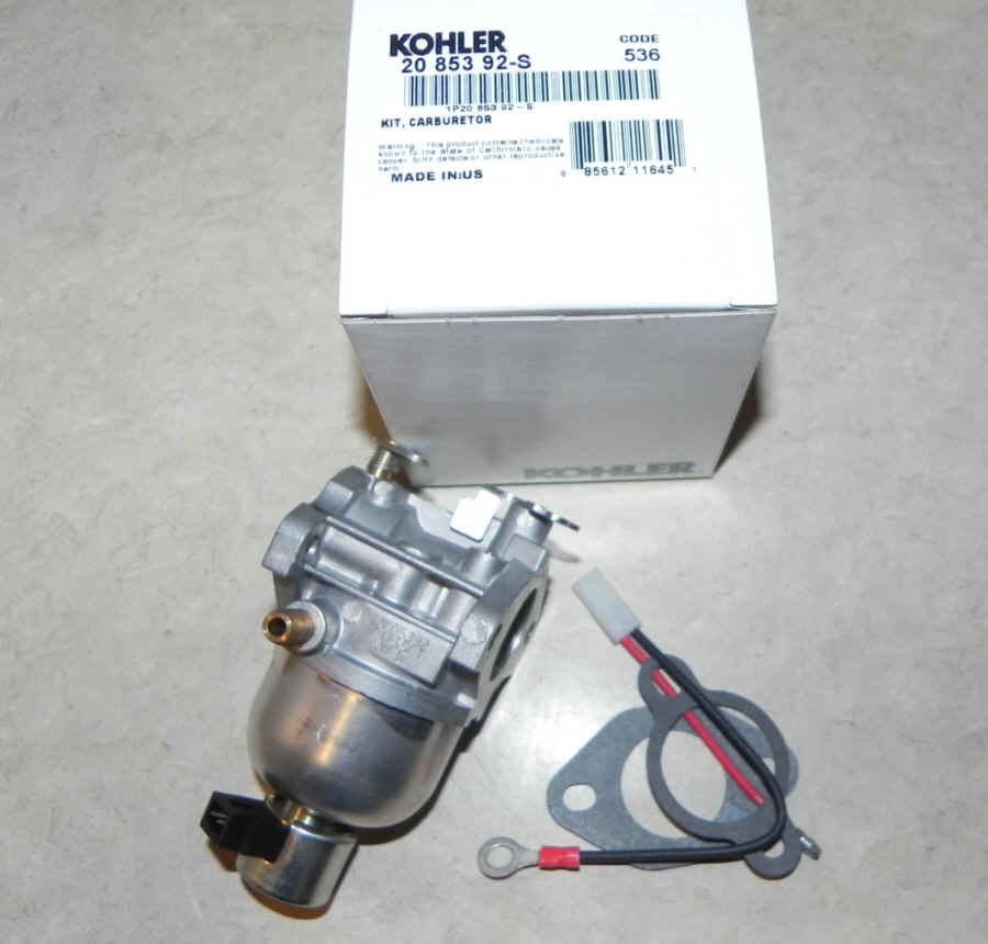 Kohler Carburetor - Part No. 20 853 92-S