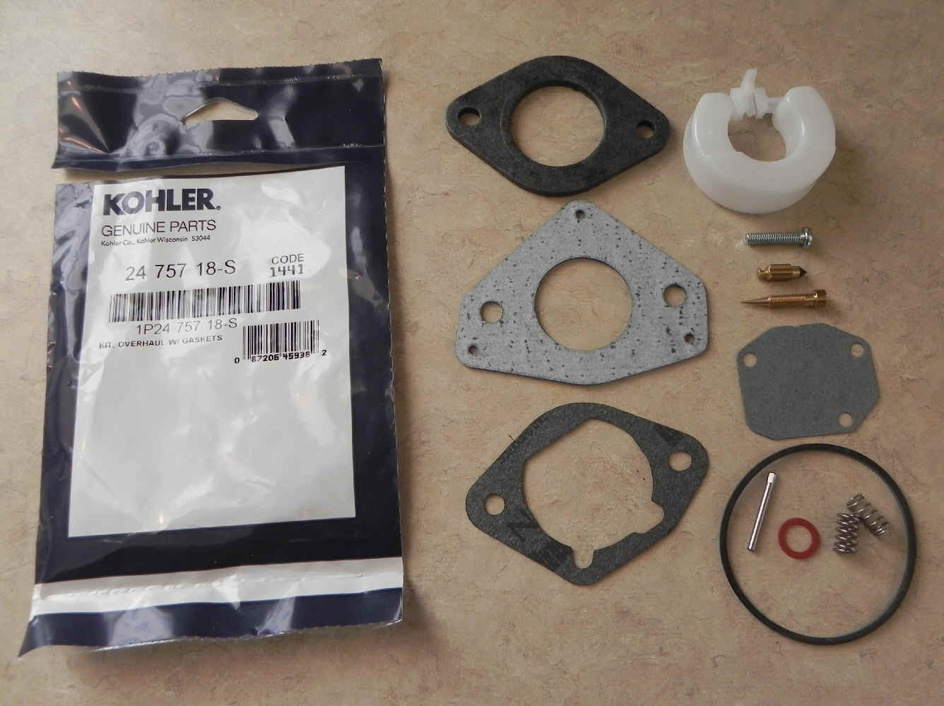 Kohler Carburetor Repair Kit 24 757 18-S