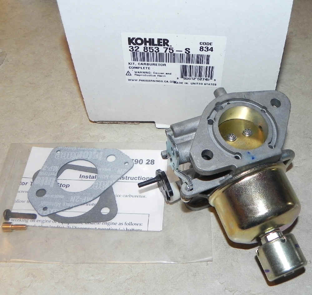 Kohler Carburetor - Part No. 32 853 75-S