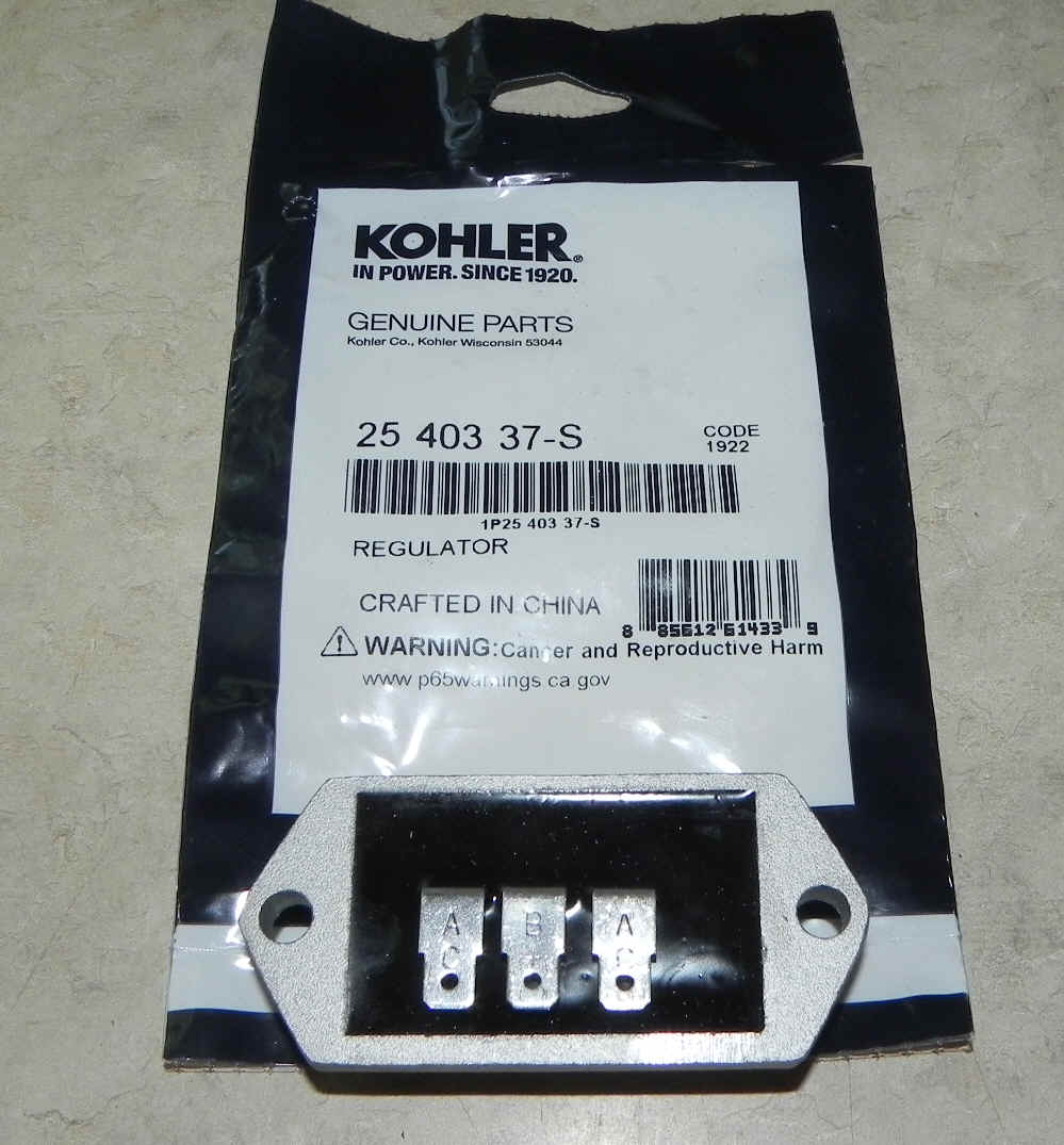 Kohler Rectifier Regulator Part No 25 403 37-S